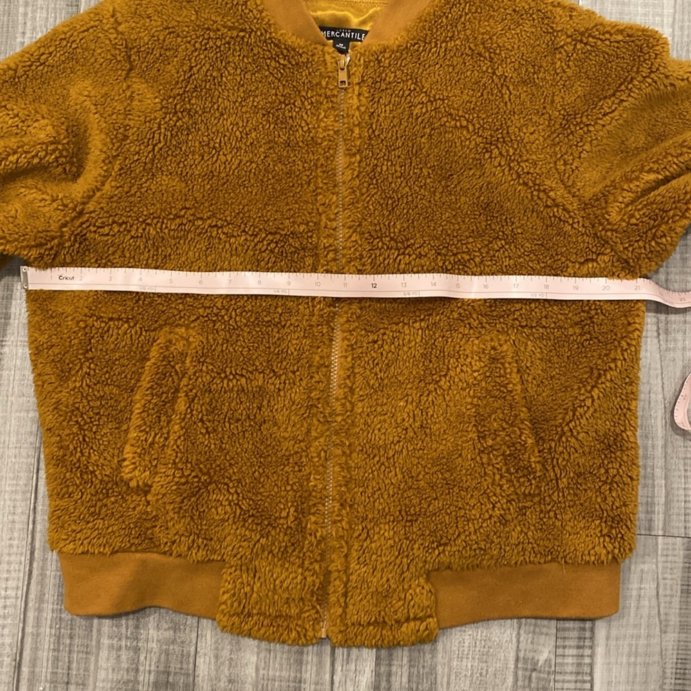 NWOT J.CREW Sherpa teddy bomber jacket in Golden Brandy - Picture 9 of 10